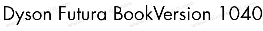 Dyson Futura BookVersion 1040字体转换